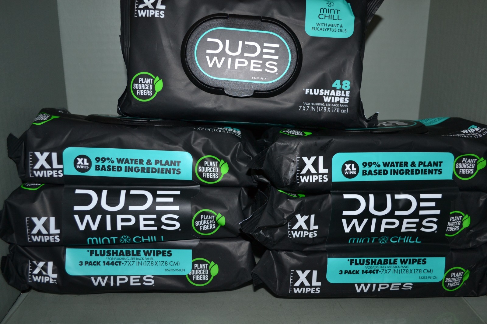 (3) DUDE Wipes Flushable, 3 Packs In Each With 48 Flushable Wipes Each