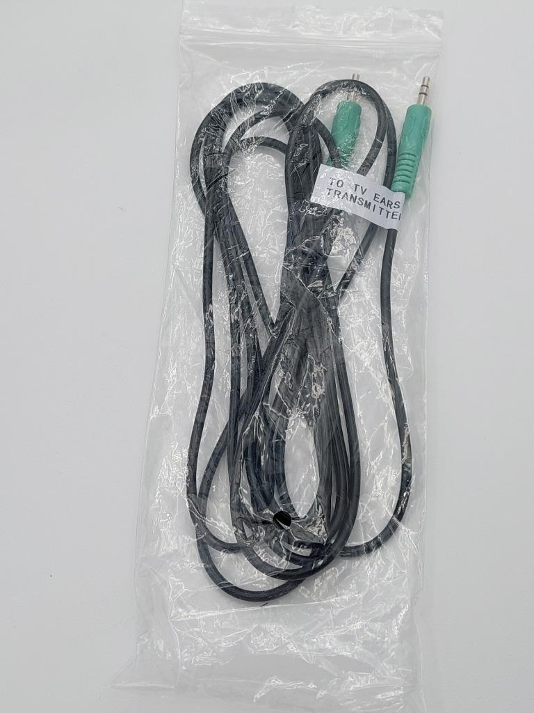 TV Ears 5.0 Analog Headset Model 21502F w/ Transmitter & Adapter & Cord & Manual