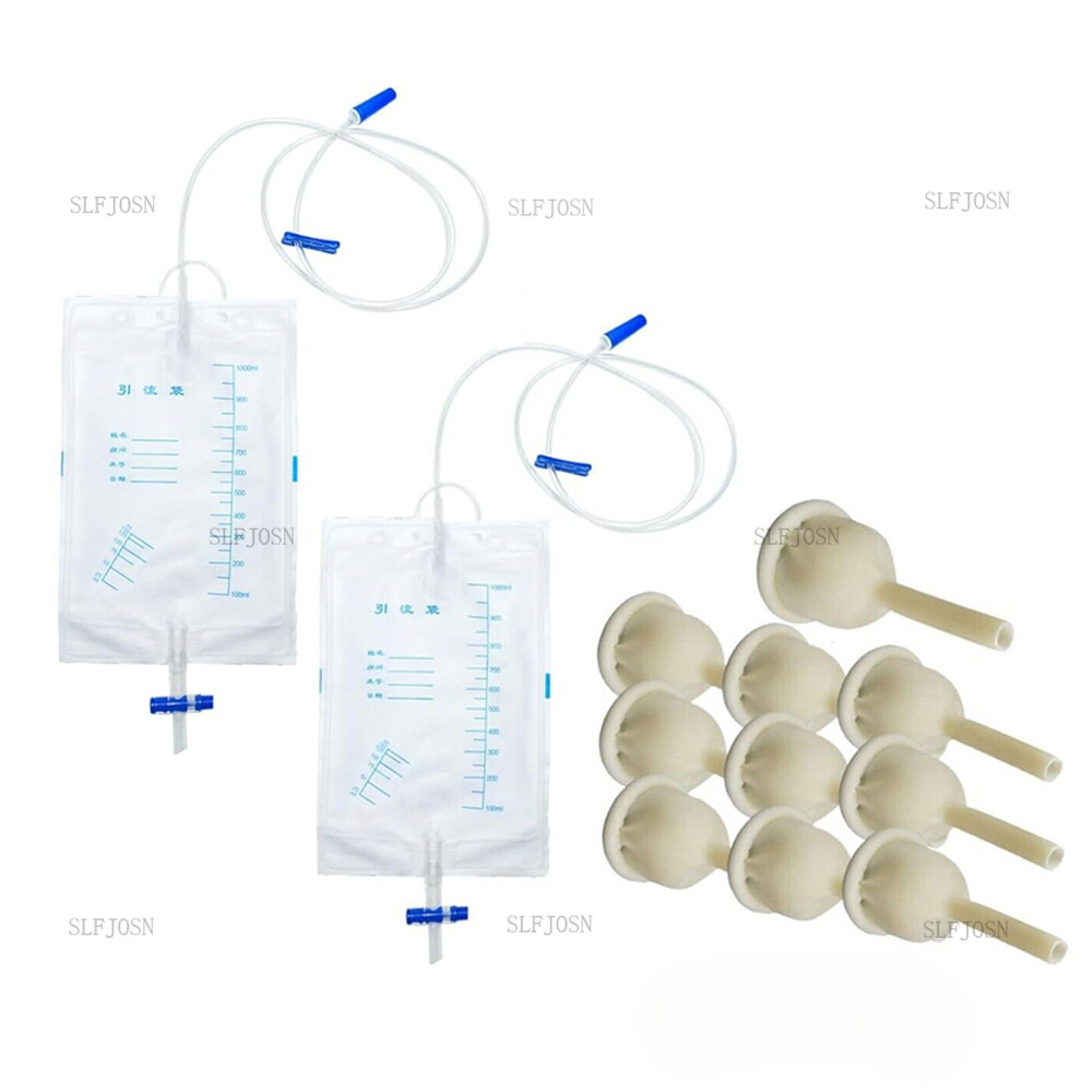 Condom Catheter External self Sealing Set 10Pcs Male Condom Catheter 2Pcs 1000ml