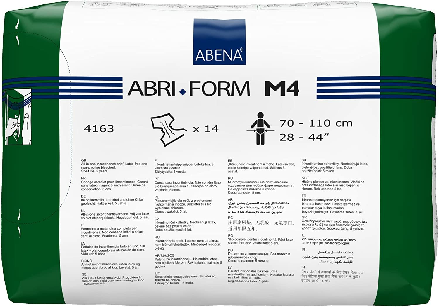 Abri-Form Comfort Adult Brief Tab Closure Medium 28 to 44 In – Case of 42