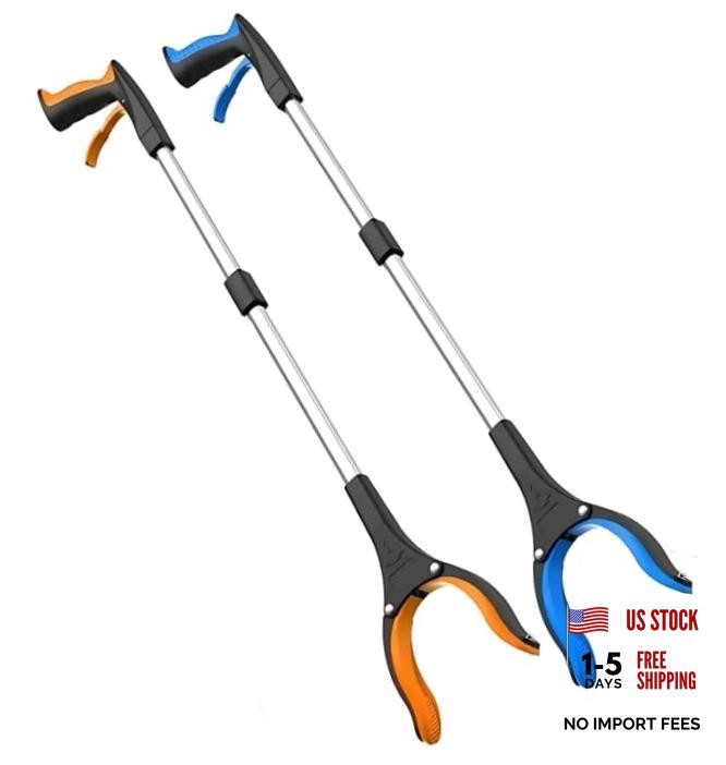 Grabber Reacher Tool,FitPlus Premium Grabber Tool 32 Inch, Strong Orange Blue