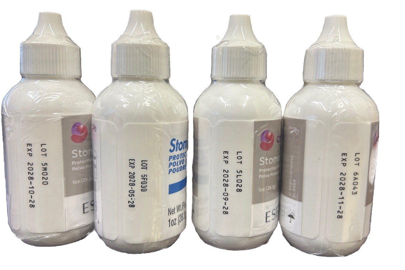 4 Bottles ConvaTec 025510 Stomahesive Protective Powder, 1 oz Exp 2028