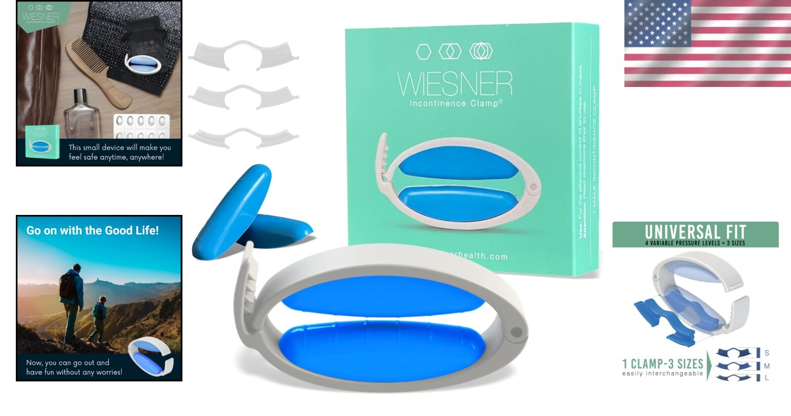 Adjustable Wiesner Clamp for Men – Discreet Incontinence Protection & Support