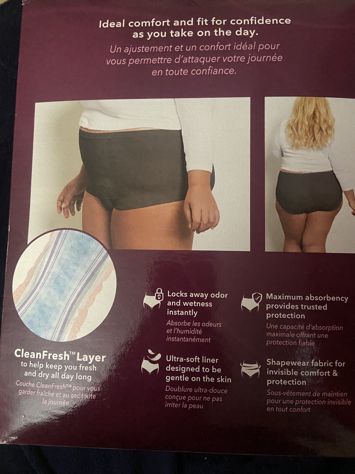 Depend Silhouette Underwear, Maximum Absorbency, XL 50″-60″ 3 Colors~~ 10 Counts