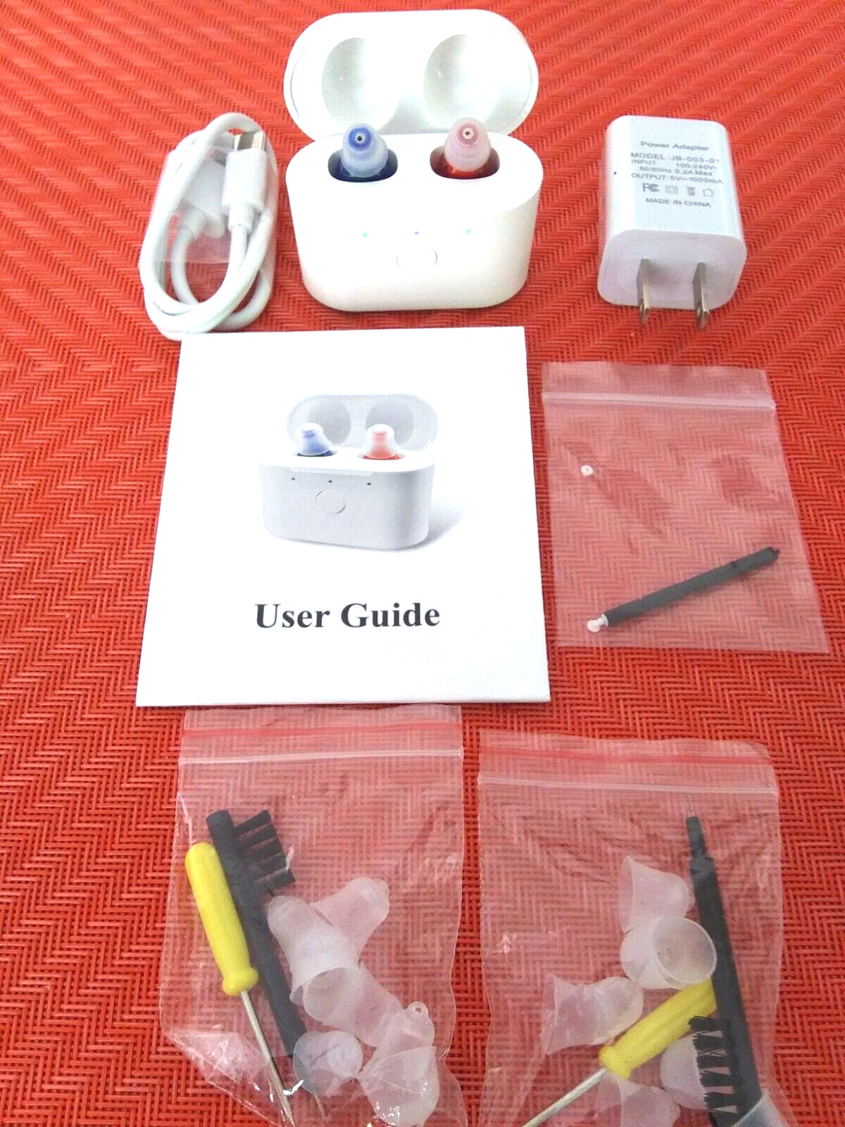 PAIR RECHARGEABLE IN THE EAR MINI HEARING AMPLIFIERS USA FITS BOTH EARS L/R USA