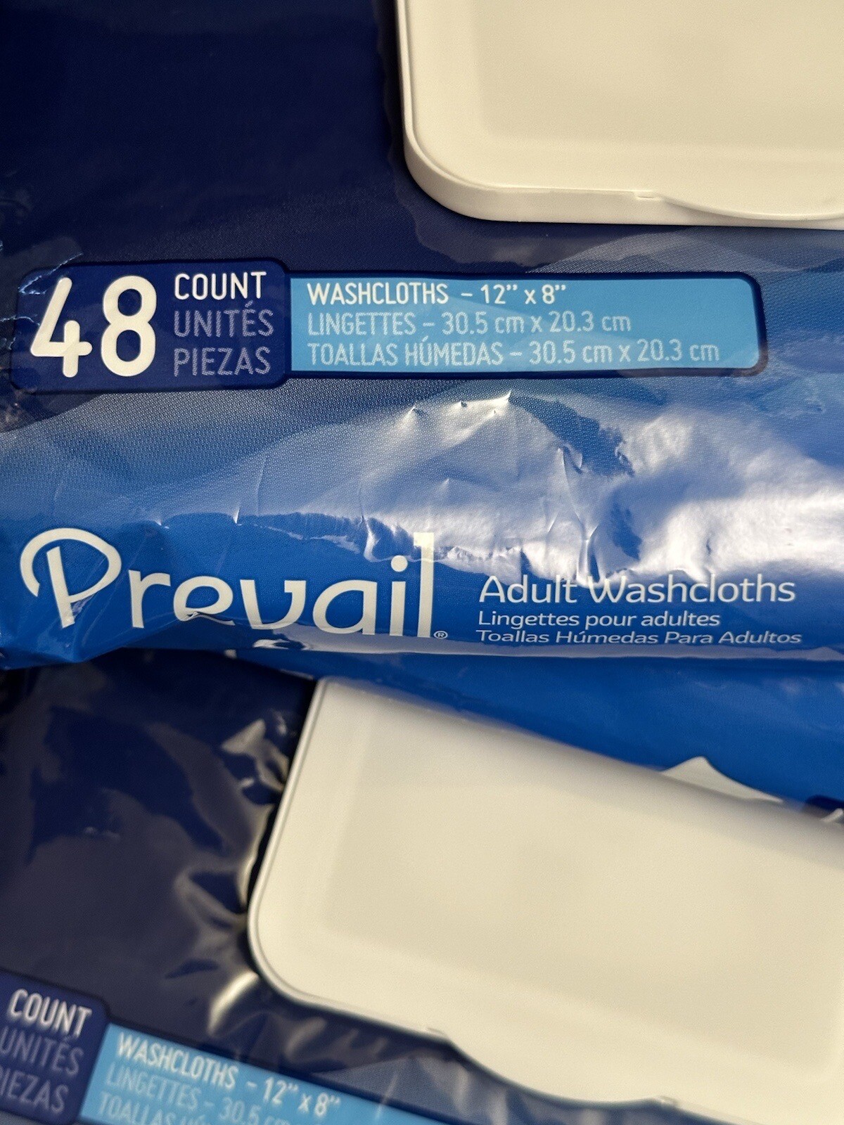 Lot of 3 Prevail Adult Washcloths Disposable Cleaning Aloe Vitamin E Sealed New