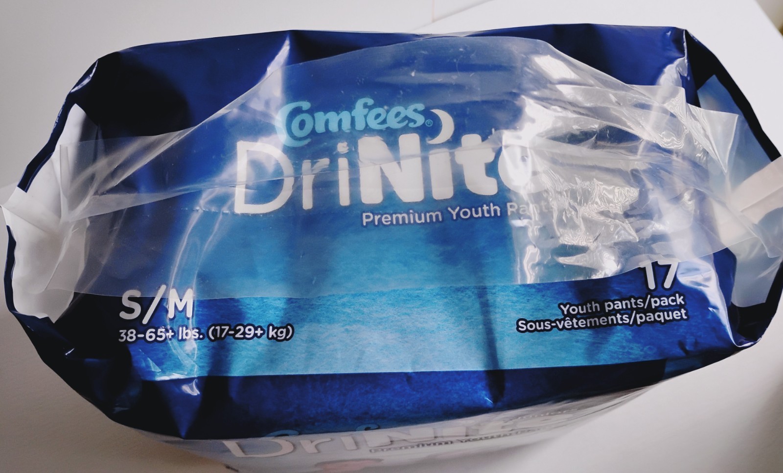 Lot of 4 x 17pk Comfees DriNite Juniors Premium Youth Pants Size S/M 38-65+ Lbs
