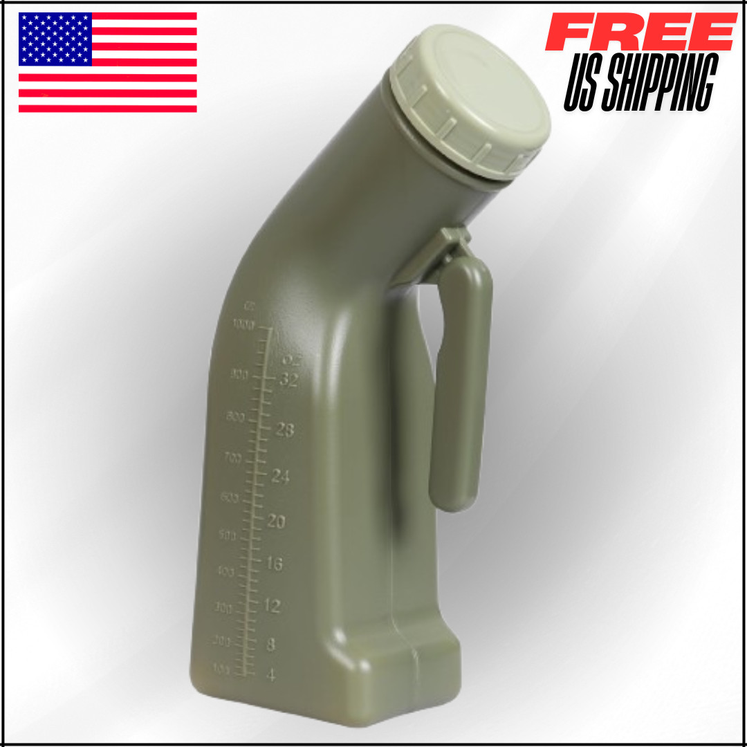 Urinal Bottle Spill Proof with Screw Cap for Men Plastic Pee Bottles Container