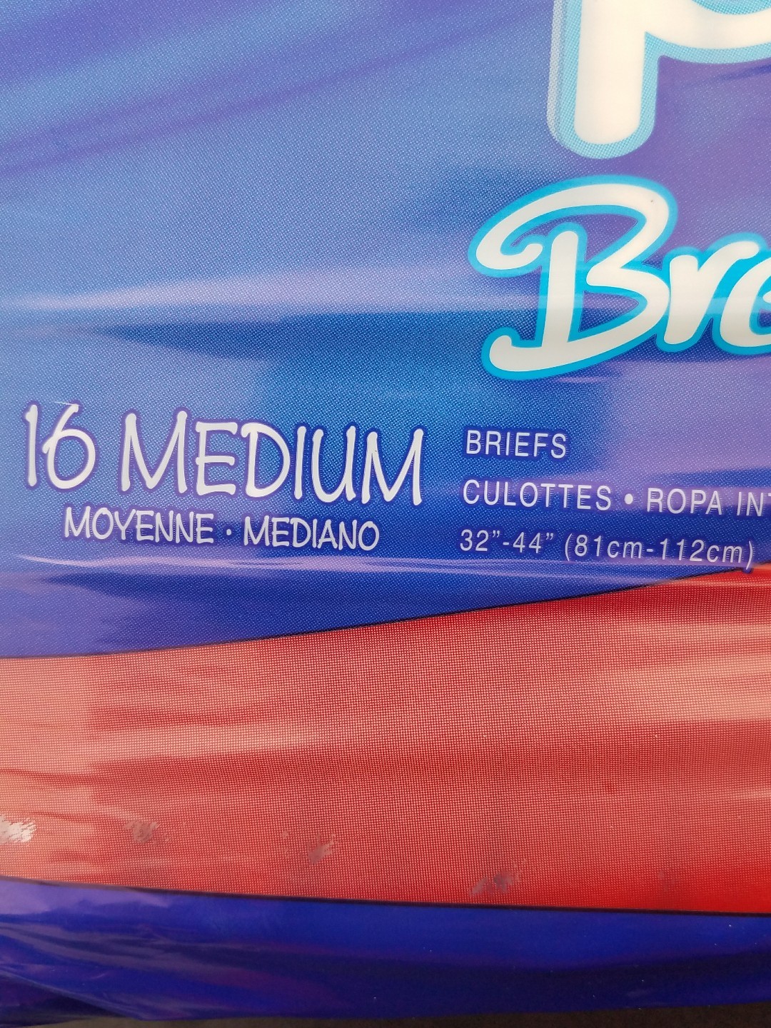Breezers Adult Briefs ”Medium, 32 – 44 , 16 Count” #PVB-012/2 *NEW!* 32