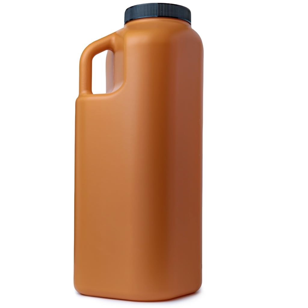 Leakproof Male Urinal Bottle 3000ml – Screw Cap No Spill Large, Orange