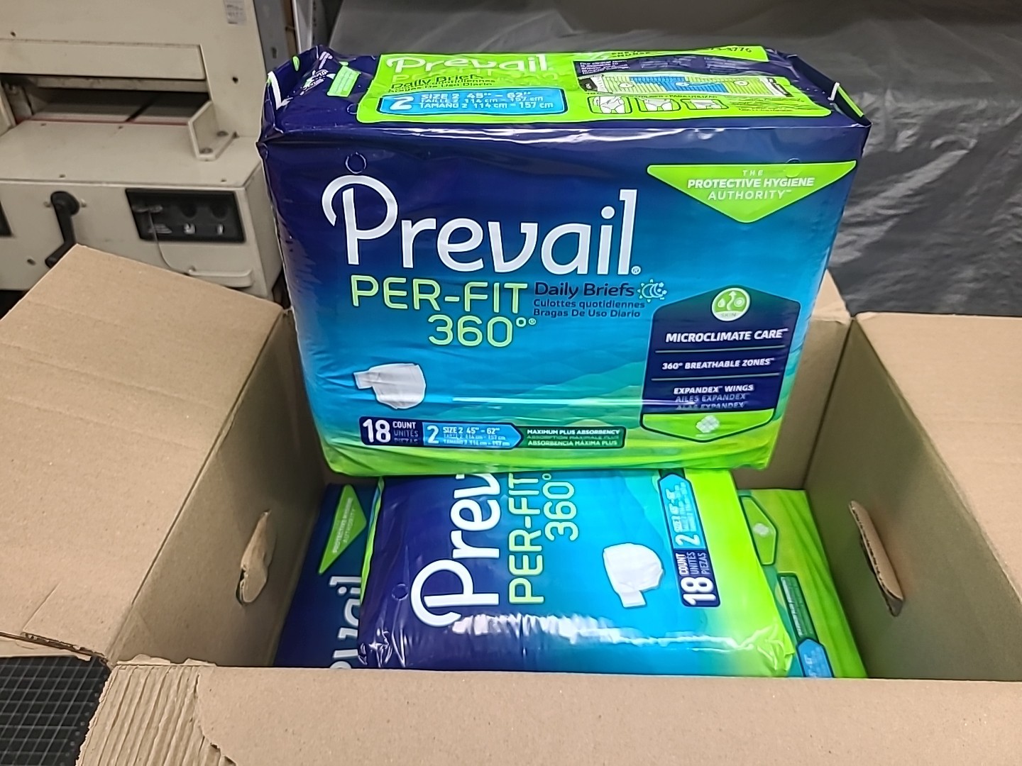 Prevail Per-Fit 360 Daily Brief Size 2, 45″-62″ – 4 Packs of 18 Count, Max Plus