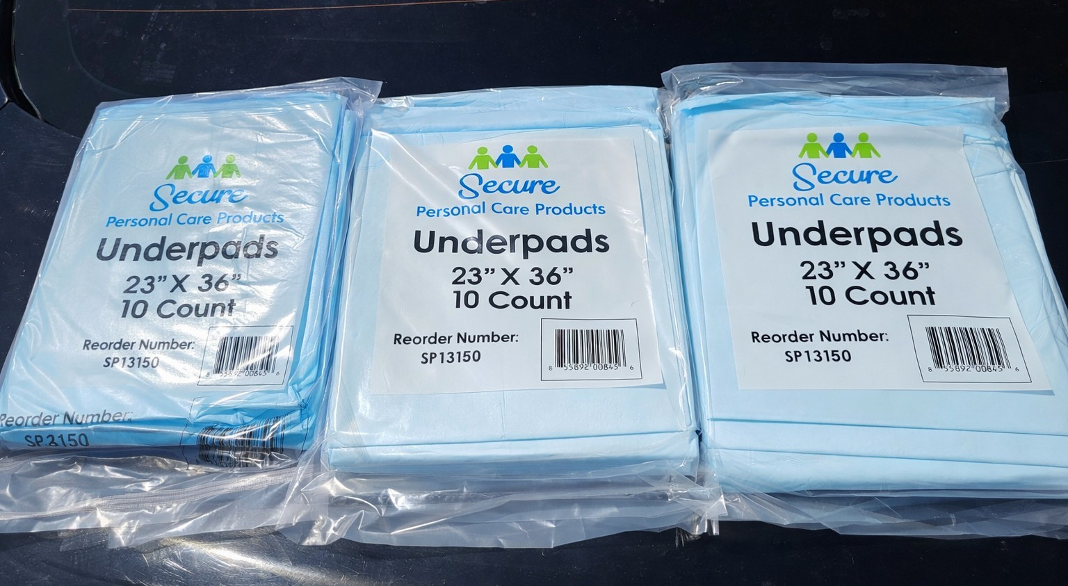 Secure Underpads 23″ x 36″ Blue 10 Count SP13150(3 packs )