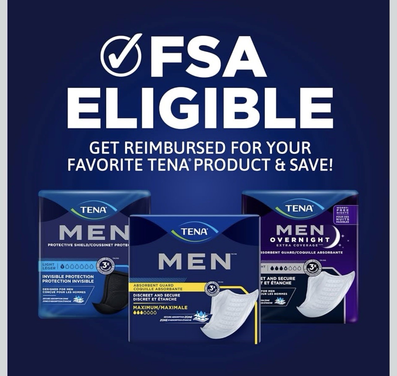 TENA Incontinence Guards for Men Maximum Absorbency 144 Ct