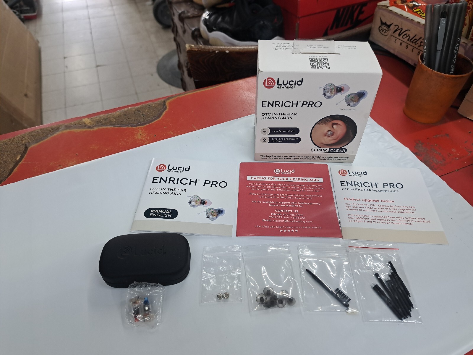 Lucid Enrich PRO In-the-Ear Personal Hearing Amplifier NEW Open BOX Free Ship!