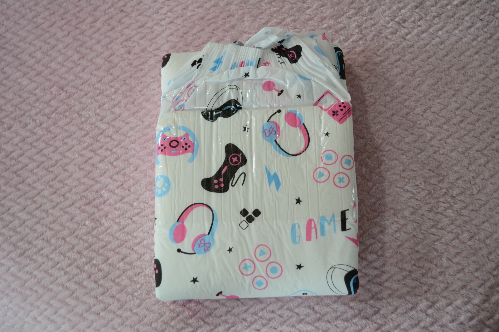 CutiePlusU – Game Baby, ABDL Adult Diaper, Medium, CN Import