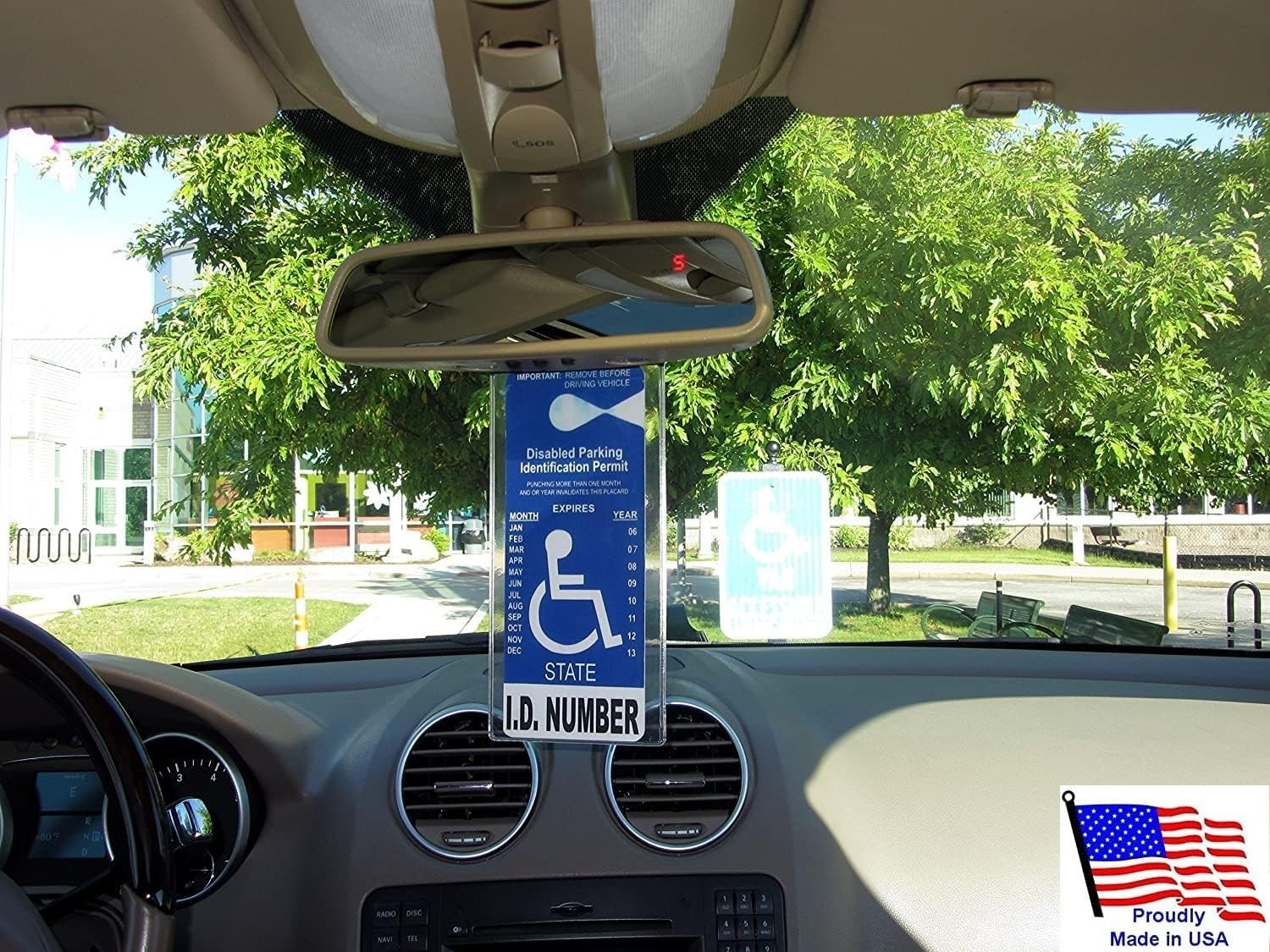 Magnetic Handicap Tag Holder – Fits ALL Mirror Sizes