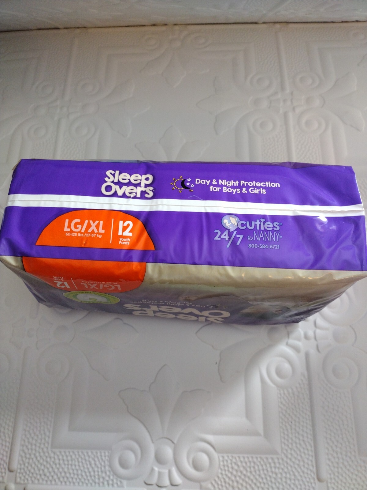 1 Pack of 12 Sleep Overs Good Night Pull Up/Underwear Large/X Large 60-125 Lbs