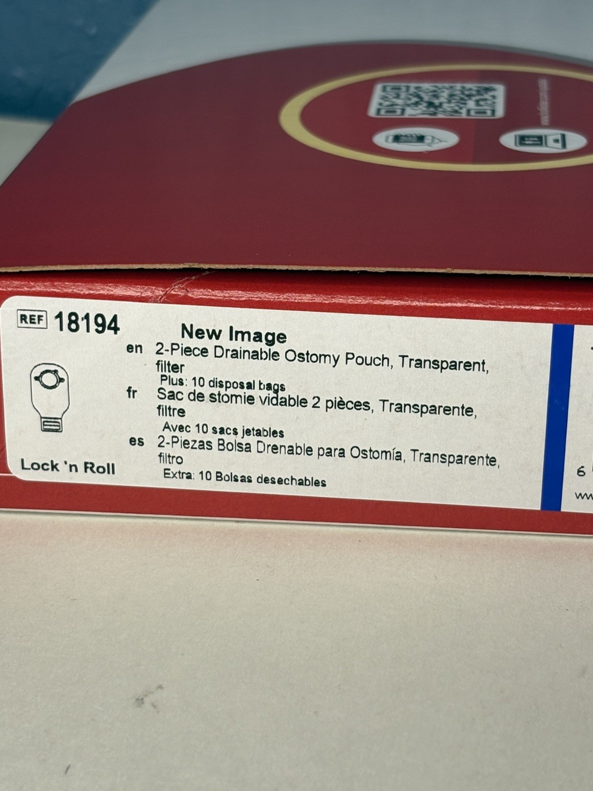4 boxes (40) Hollister 18194 Ostomy Drainable Pouches. 2-3/4” Flange. New-2031