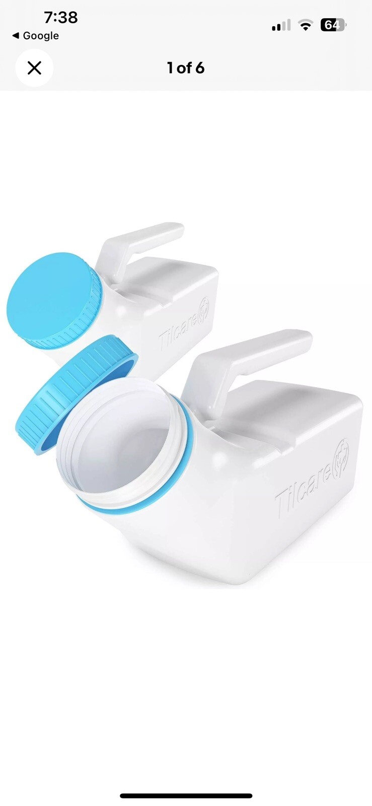 4 -JJ Care Urinals For Men Spill proof With Glow In The Dark Lids