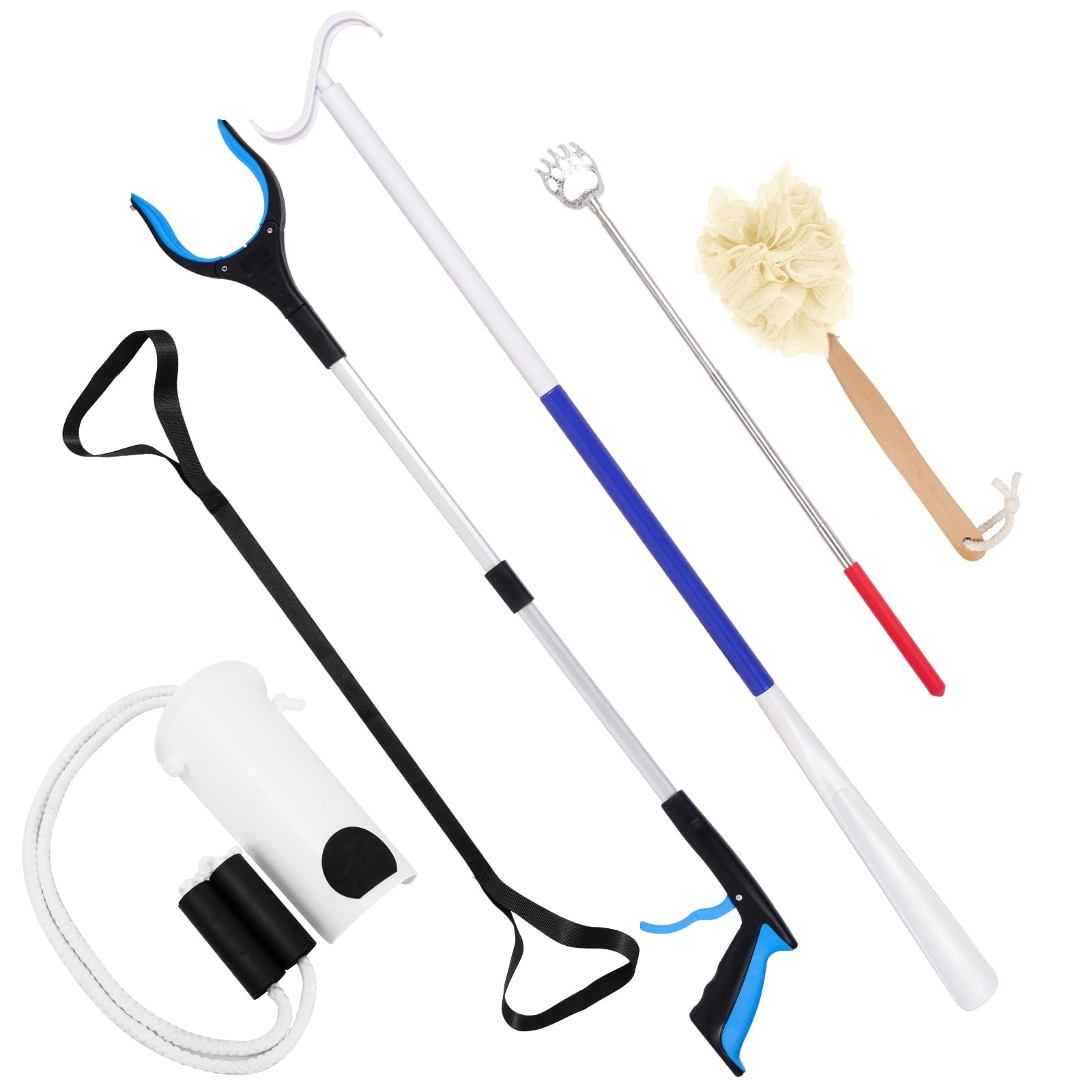 6 PC Hip Replacement Recovery Kit for Elderly and Knee Back Surgery Blue