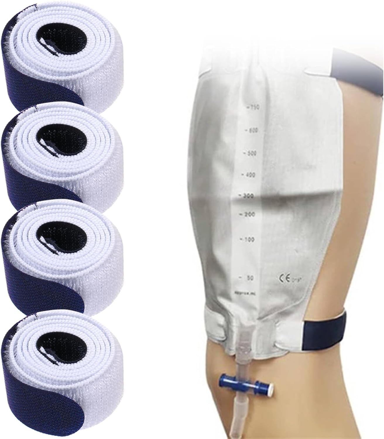 4Pack Leg Bag Straps Urine Drainage Bag Strap Catheter Leg Bag Straps 2.5*60CM