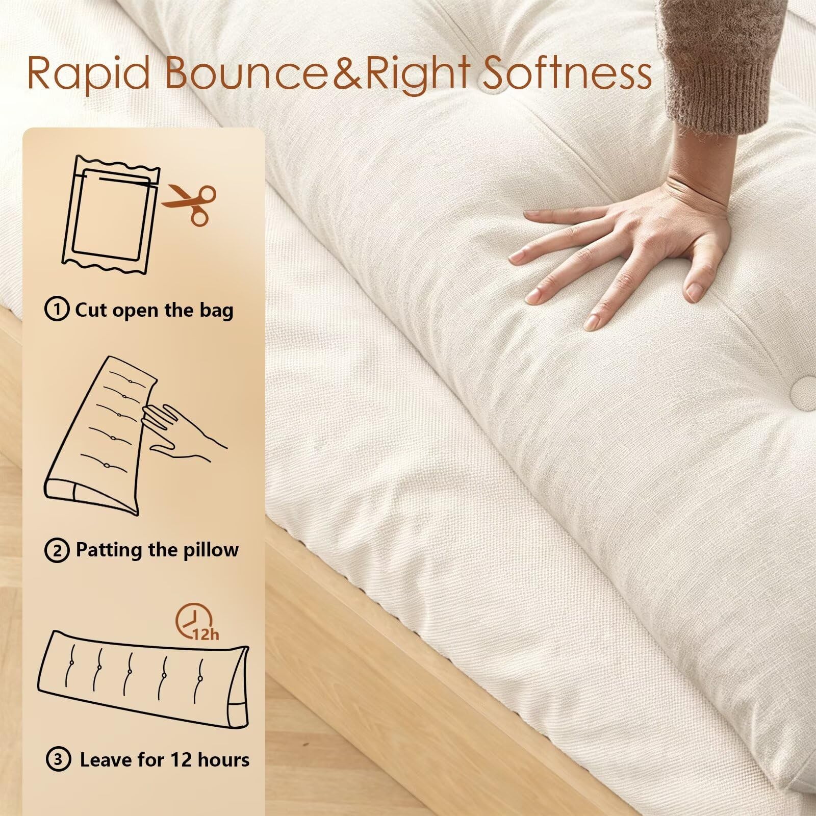 Jaysydd Queen Size Headboard Pillow Position Support For Bed Daybed Pillows