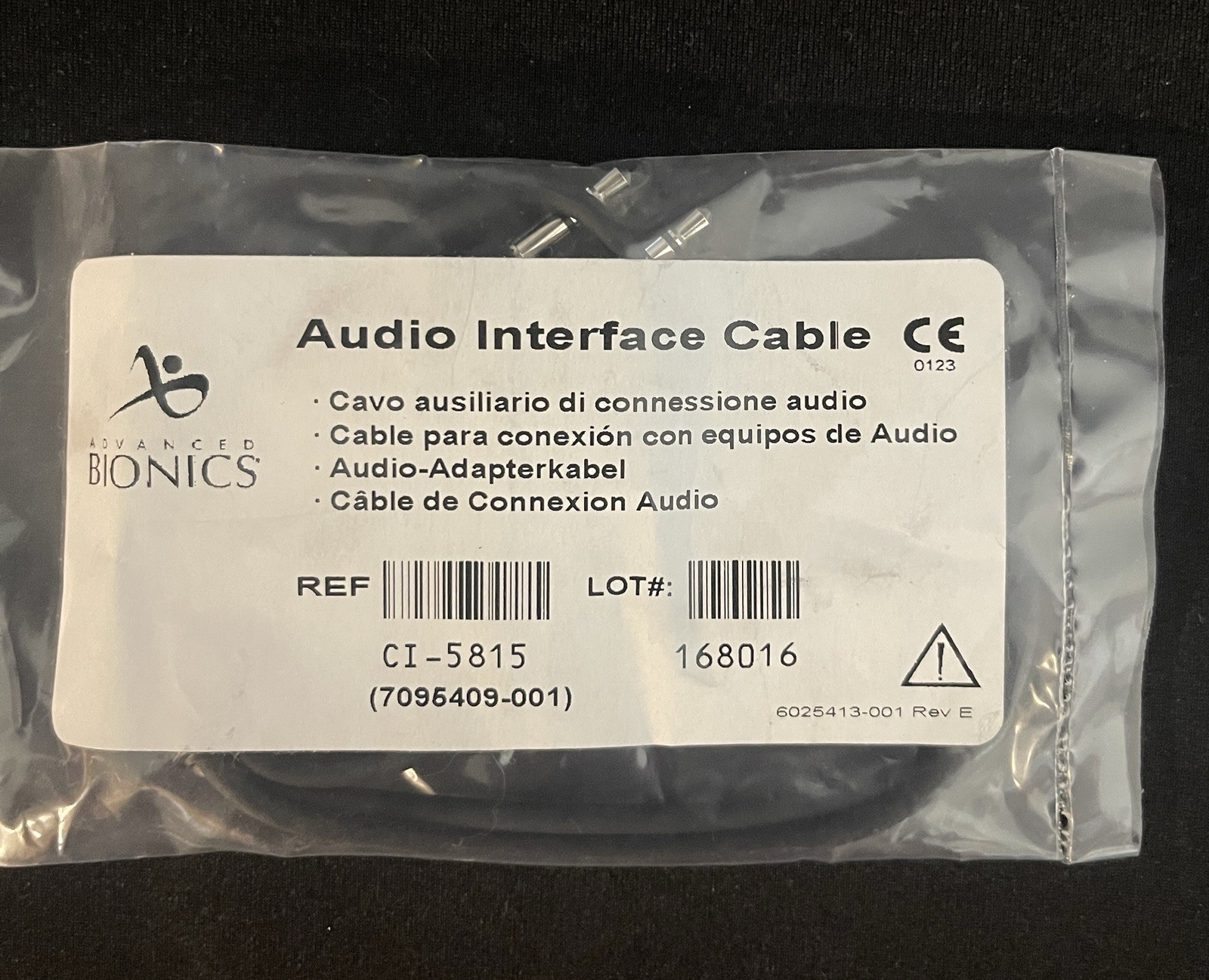 Advanced Bionic Cochlear Implant Audio Interface Cable/New/Unopened Package