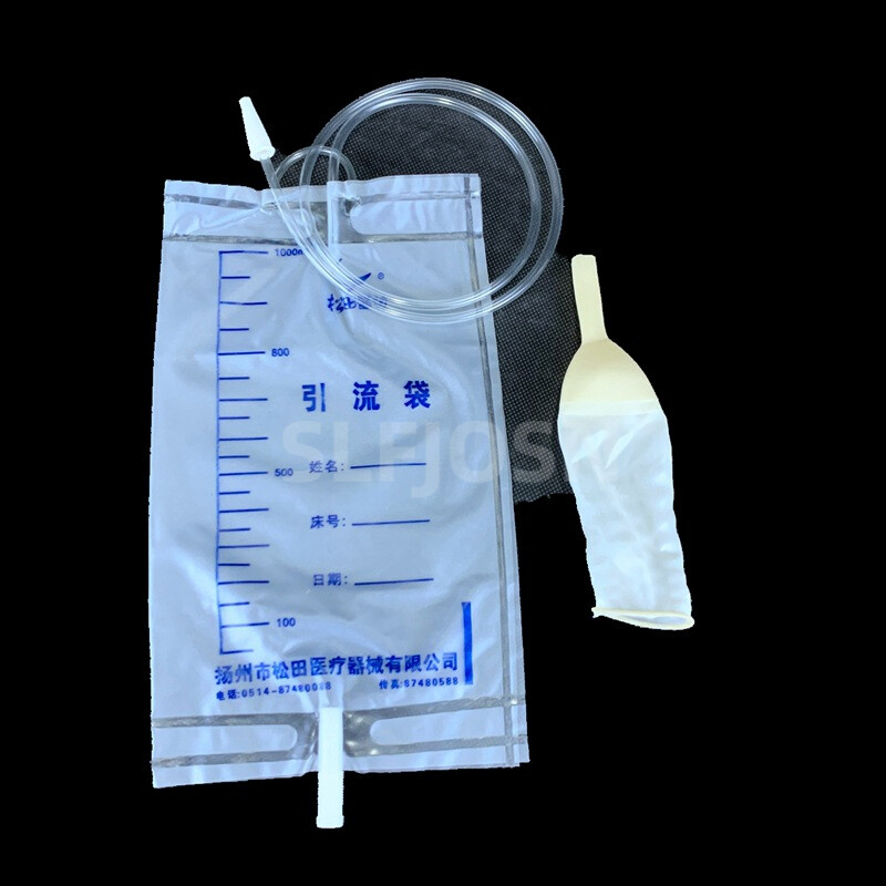 25Pcs Male Urinary Drainage Bags + Condom Catheter Anti-reflux Disposable 50.7oz