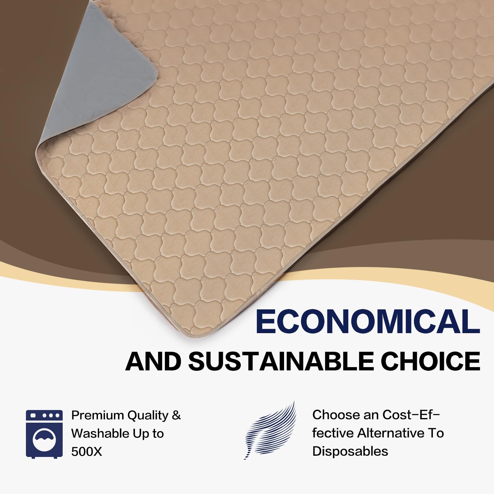 Bed Pads Washable Waterproof 44×52 Inch 2 Pack Chucks Adult Large Seniors Pet