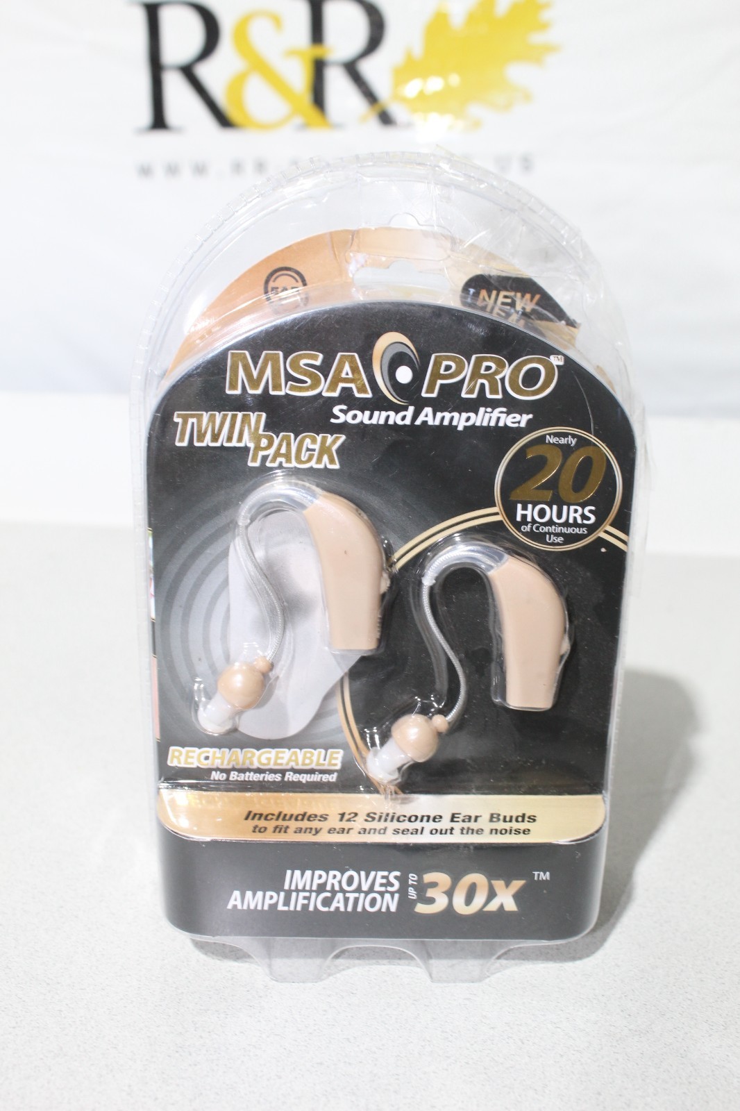 MSA Pro Twin Pack Sound Amplifier BEIGE ( damaged box)