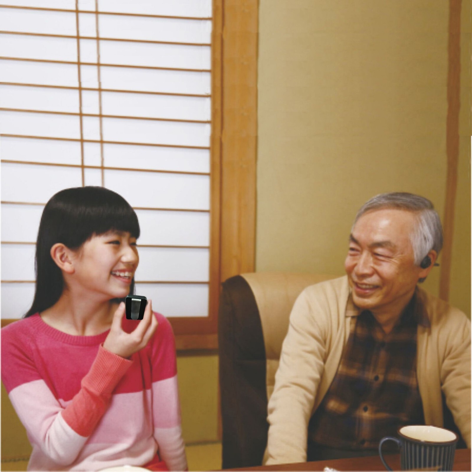 Bone Conduction Hearing Aid With Remote Sound Transmitter/Microphone. 2 In One