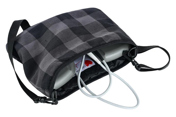 LVAD Flannel Bag Grey – Durable Pouch With Pockets For HeartMate/HeartWare