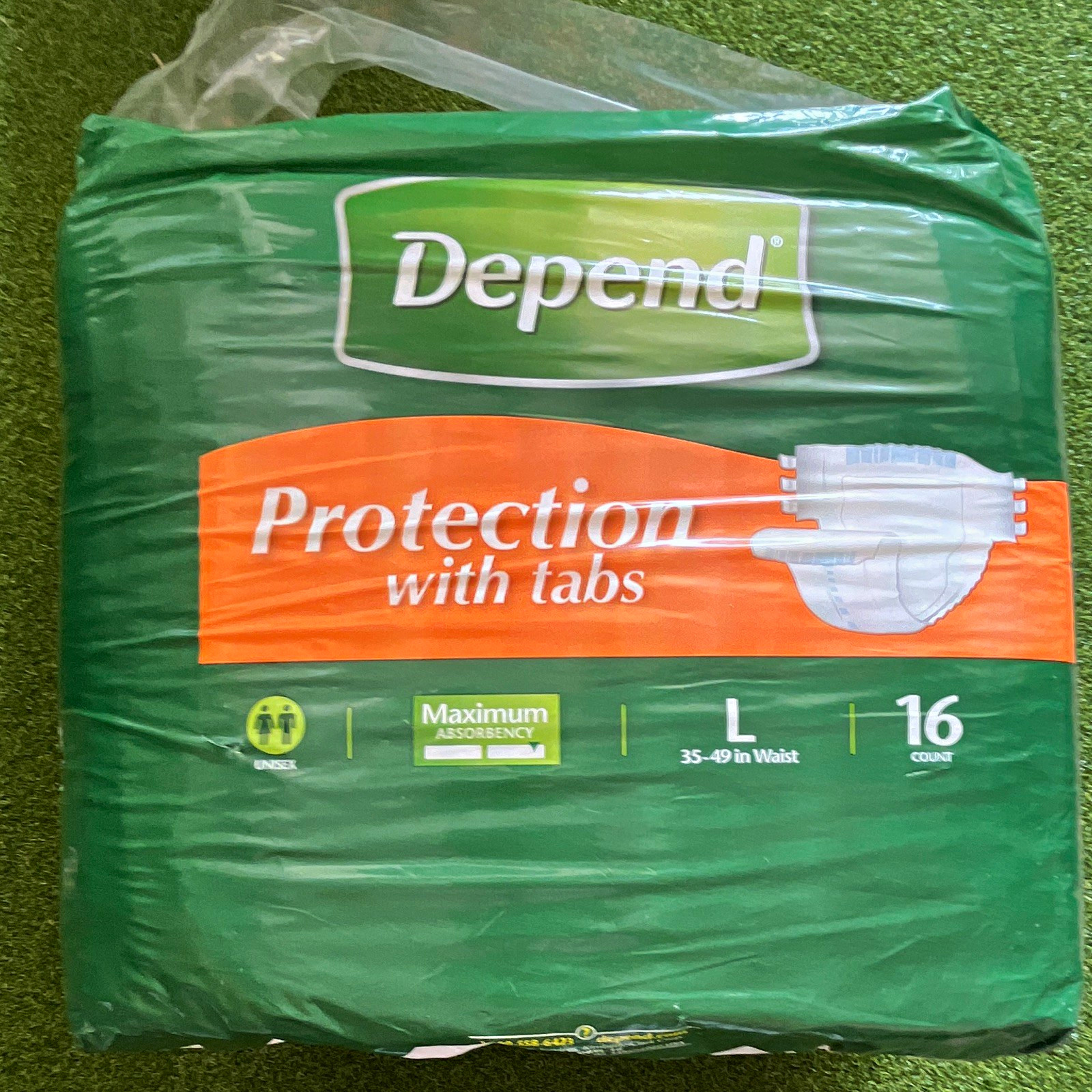 Depend Protection with Tabs Underwear L 16 Ct Max Wetness Indicator