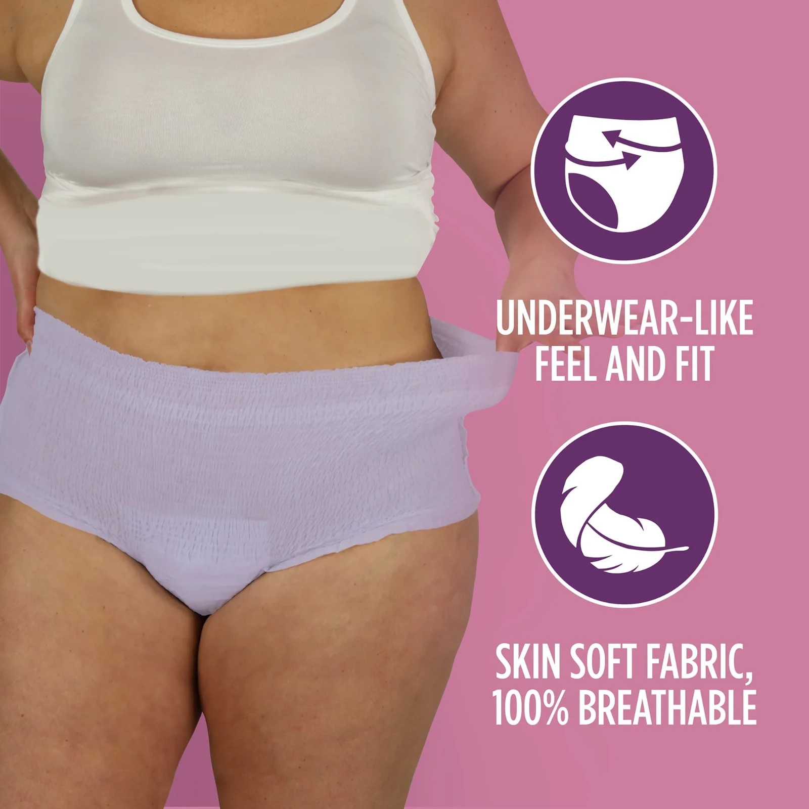 2 Pack Assurance Womens Postpartum Incontinence Underwear Large 108 Count Total