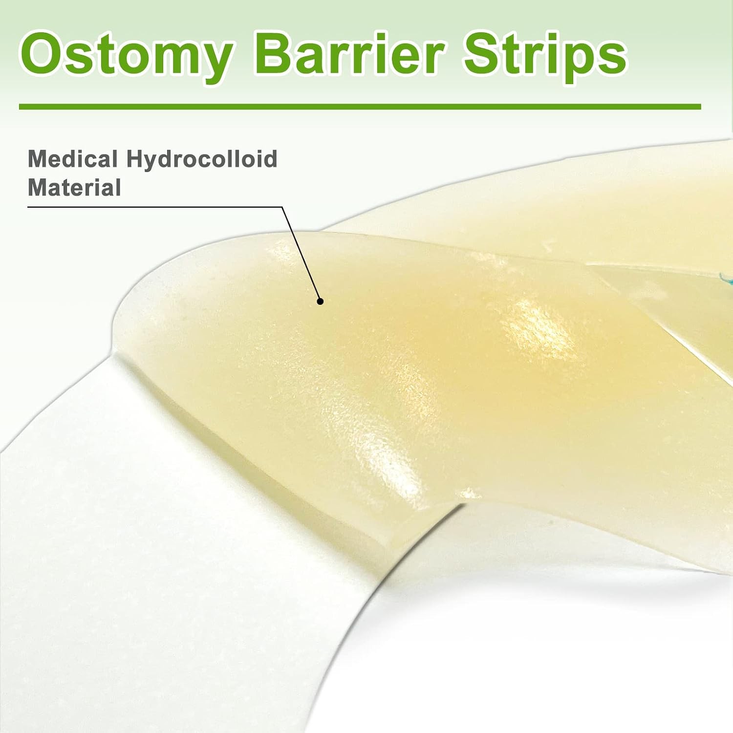 Elastic Ostomy Barrier Strips Hydrocolloid Waterproof Medical Grade 10 Pcs