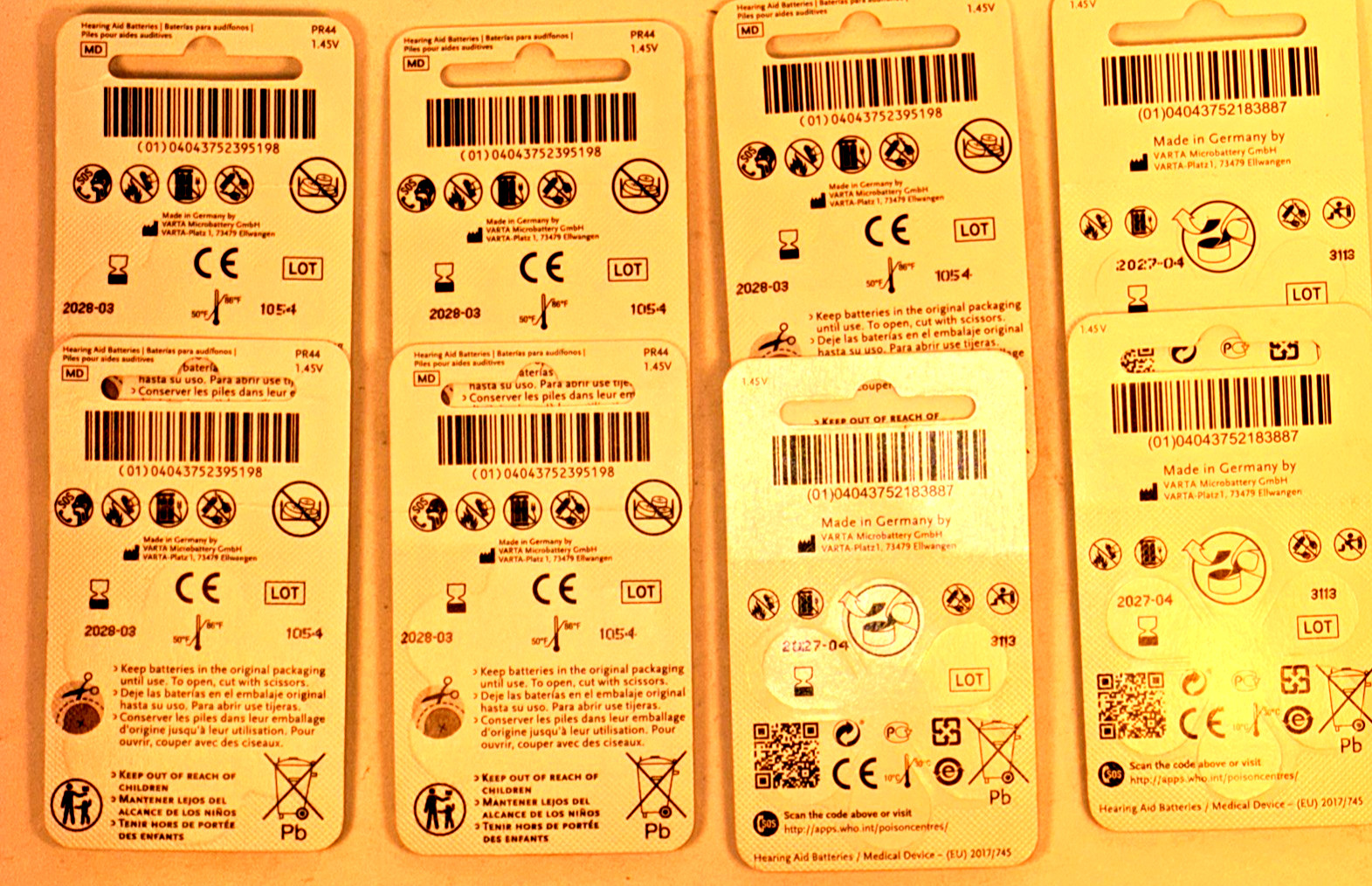 Lot of 48 p675 Batteries, 18 Dated 2027 & 30 Dated 2028. Clean Intact Cards.