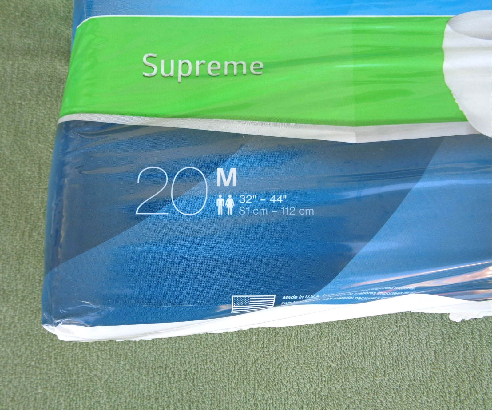 Lot of 2 Packs of 20 Presto Supreme Protective Adult Underwear- Size M Medium