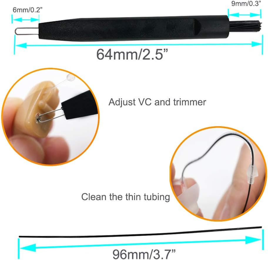 8 Pieces Hearing Aid Amplifier Cleaning Tools, Earbuds/Headphones Cleaner Brush