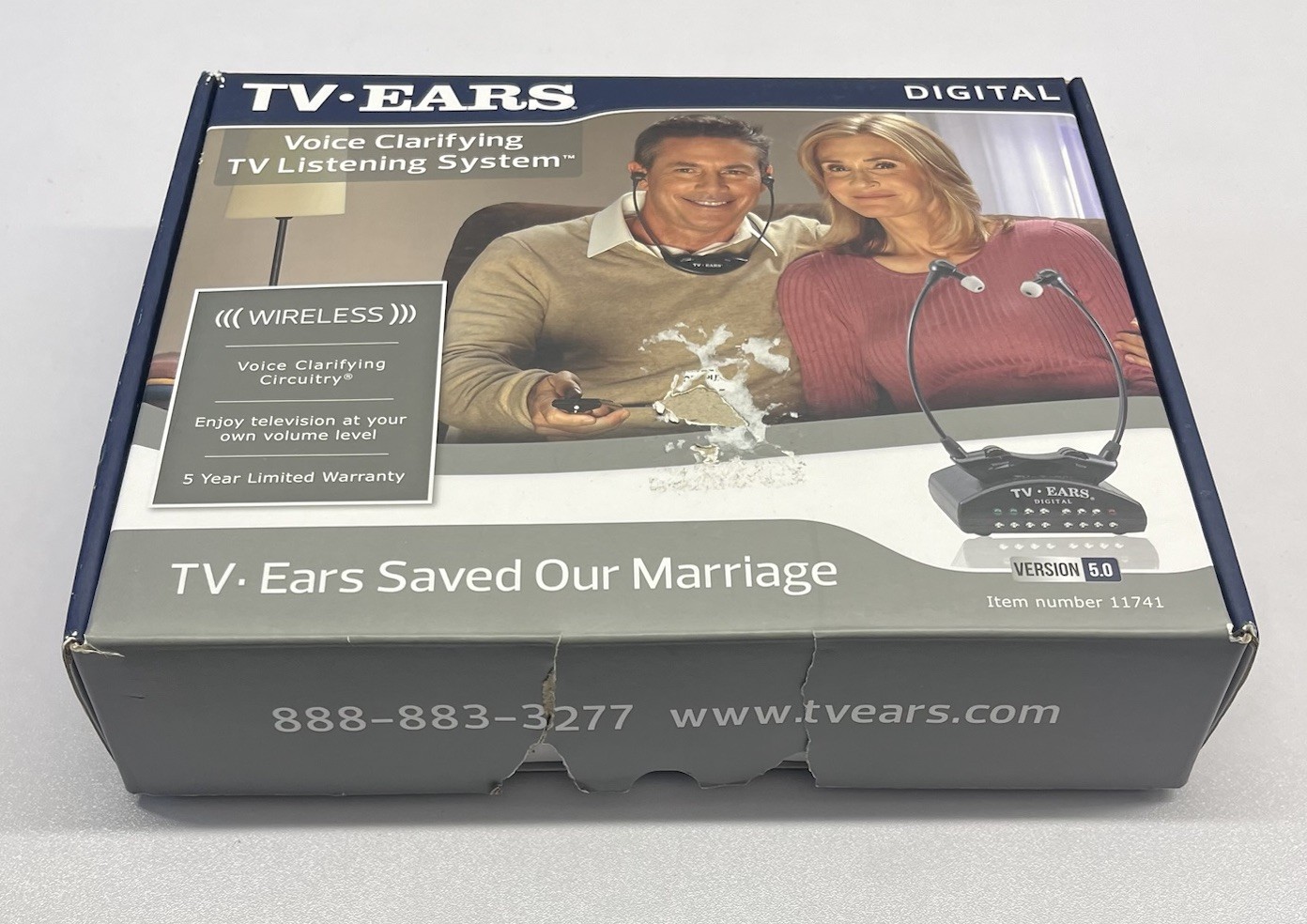TV Ears Digital Wireless Headset System For TV 5.0 11741 Parts Only
