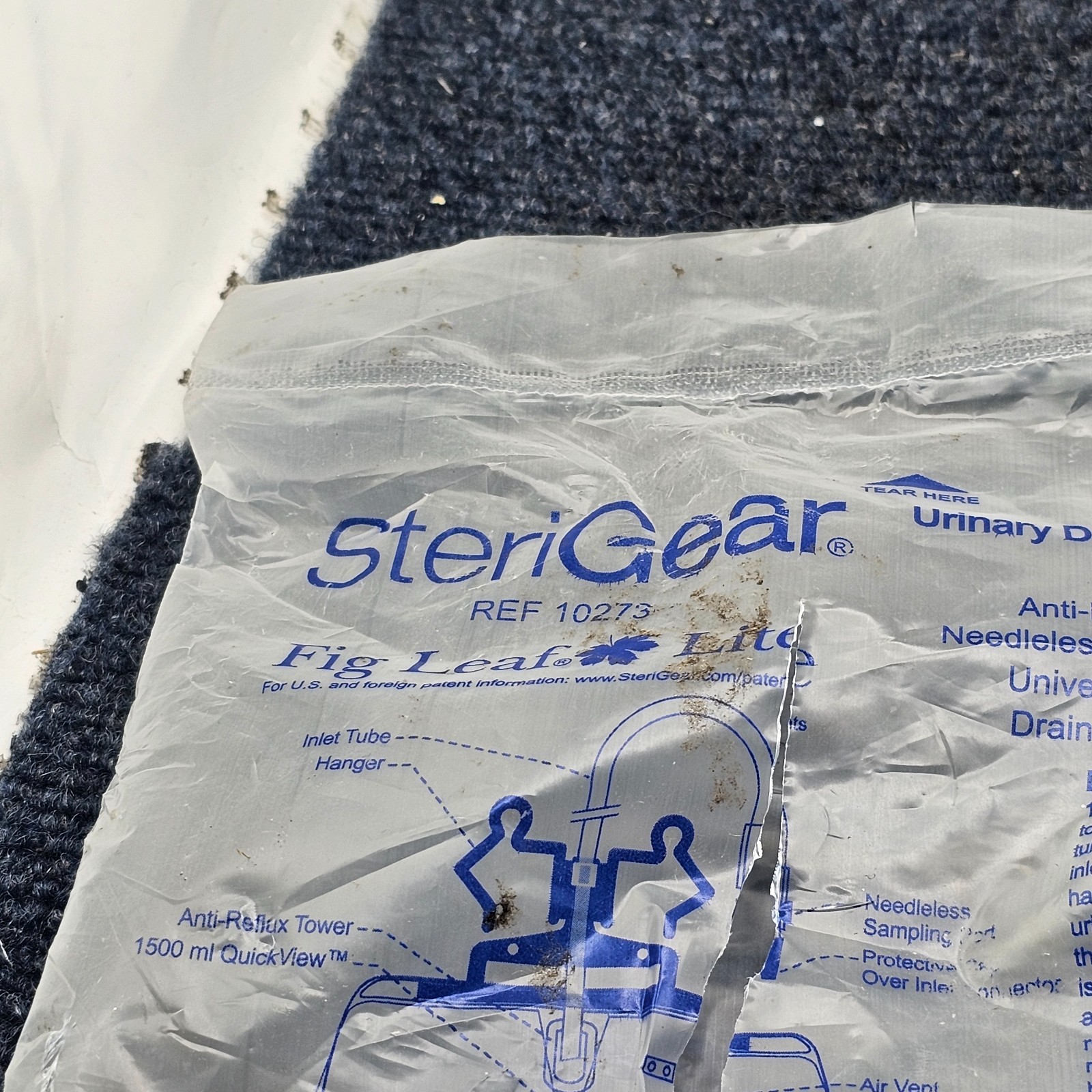 Sterigear 10273: The Fig Leaf, Urinary Drain Bag With Fig Leaf Cover 2000mL