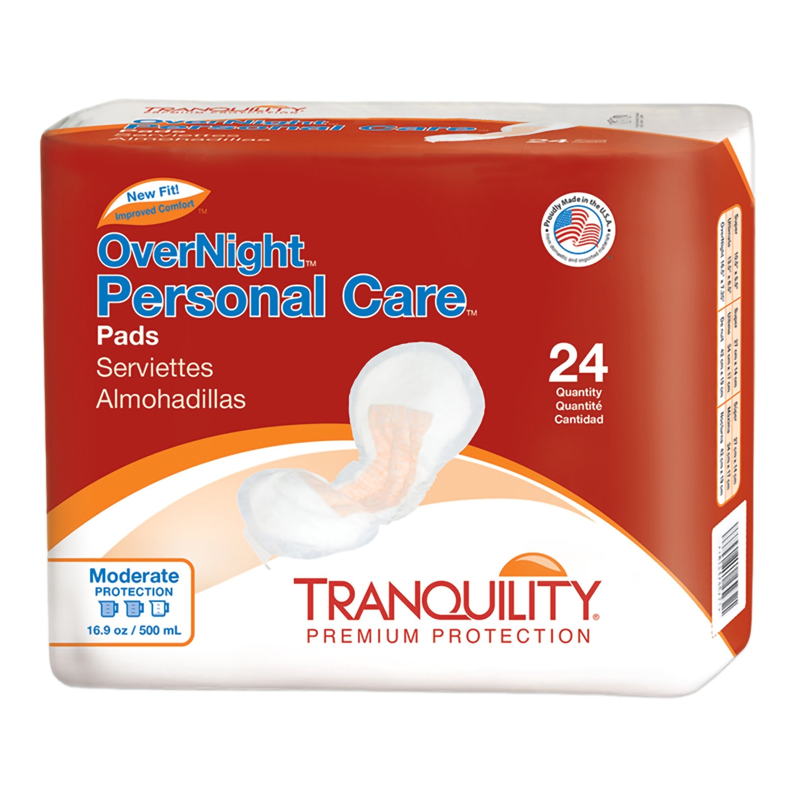 Tranquility Incontinent Pad 7-1/2 X 16-1/2 Inch Super 96 Ct