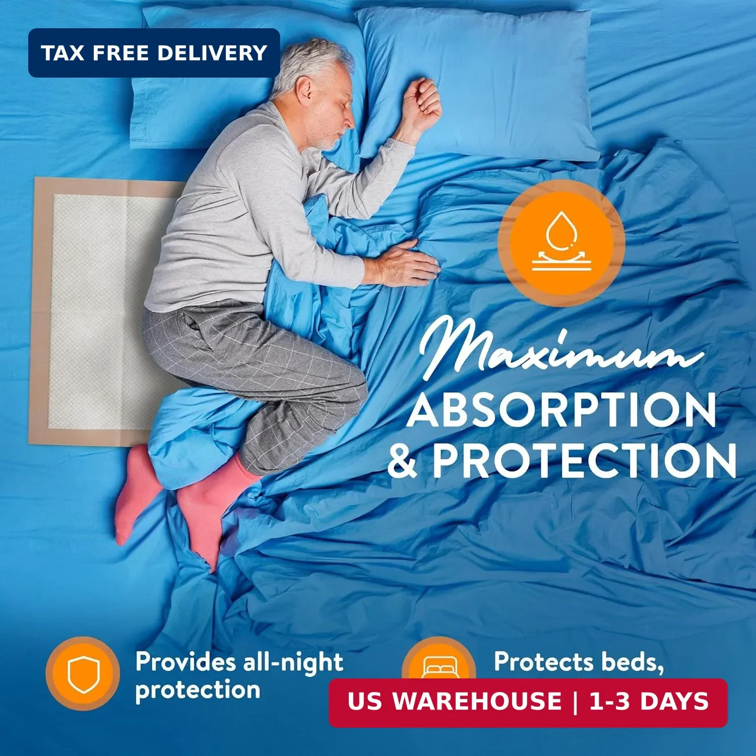 Inspire XL Super Absorbent Bed Pads for Chronic Incontinence 30 x 36 Ultra Thick
