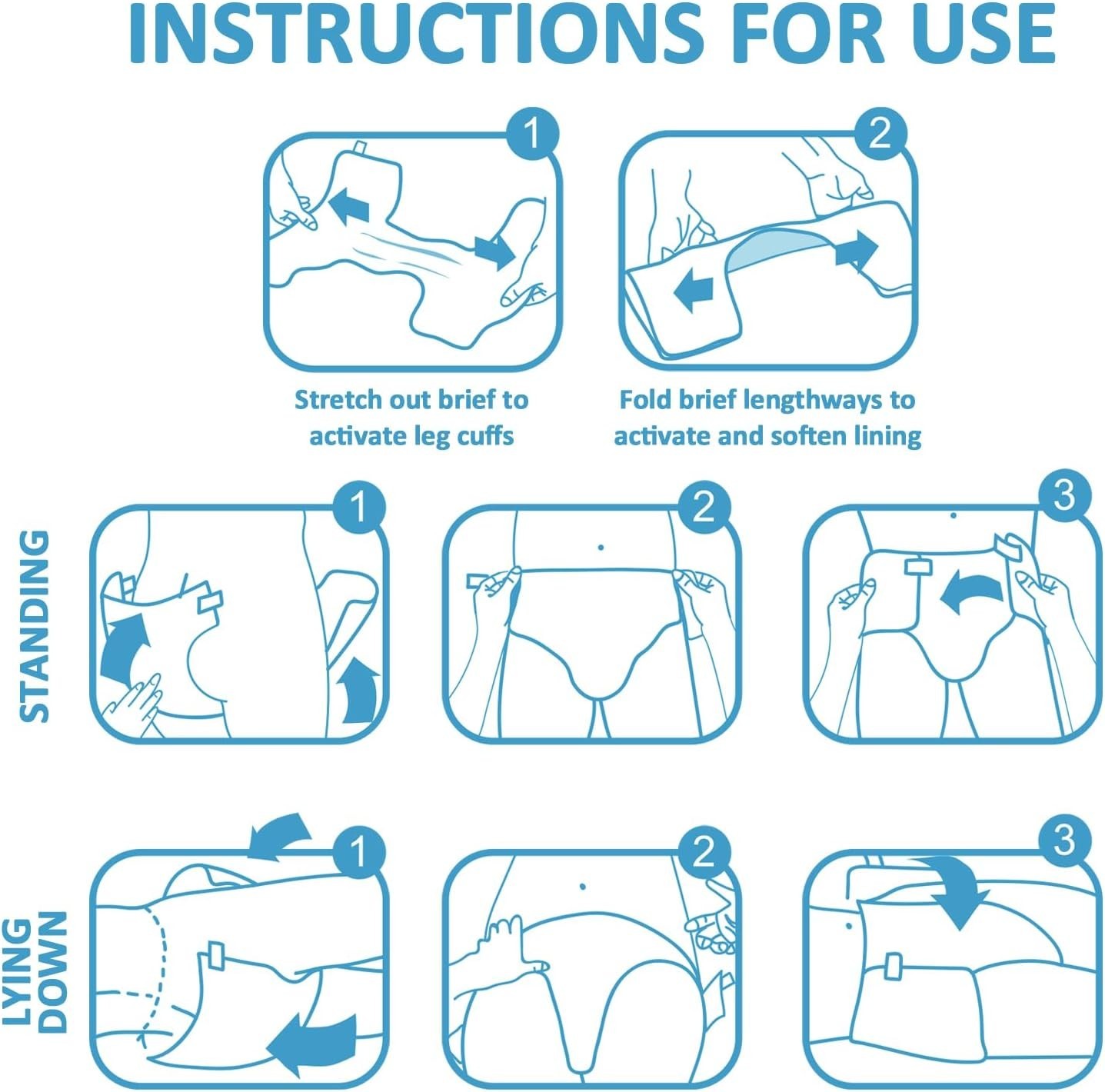 X-Large Plastic Backed Adult Diapers 10-Pack=