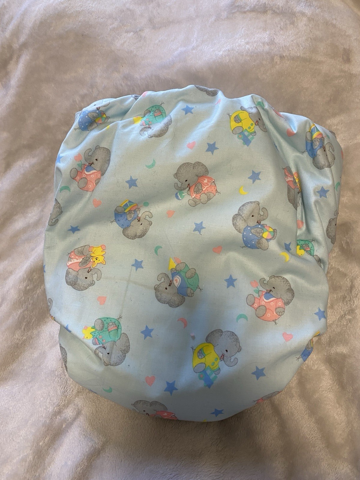 Adult baby Cloth Diaper (dependeco SMALL Blue Baby Elephants)
