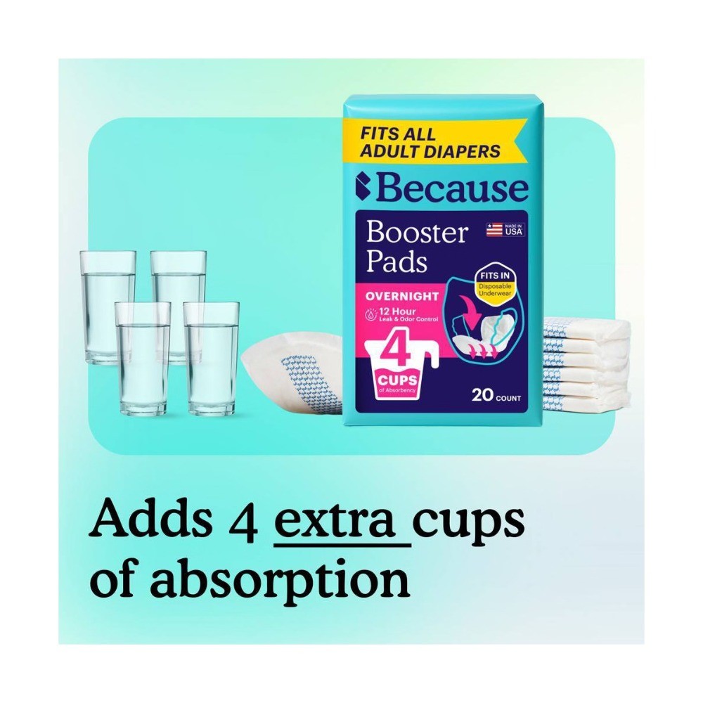 Because Booster Incontinence Pads – 20pk