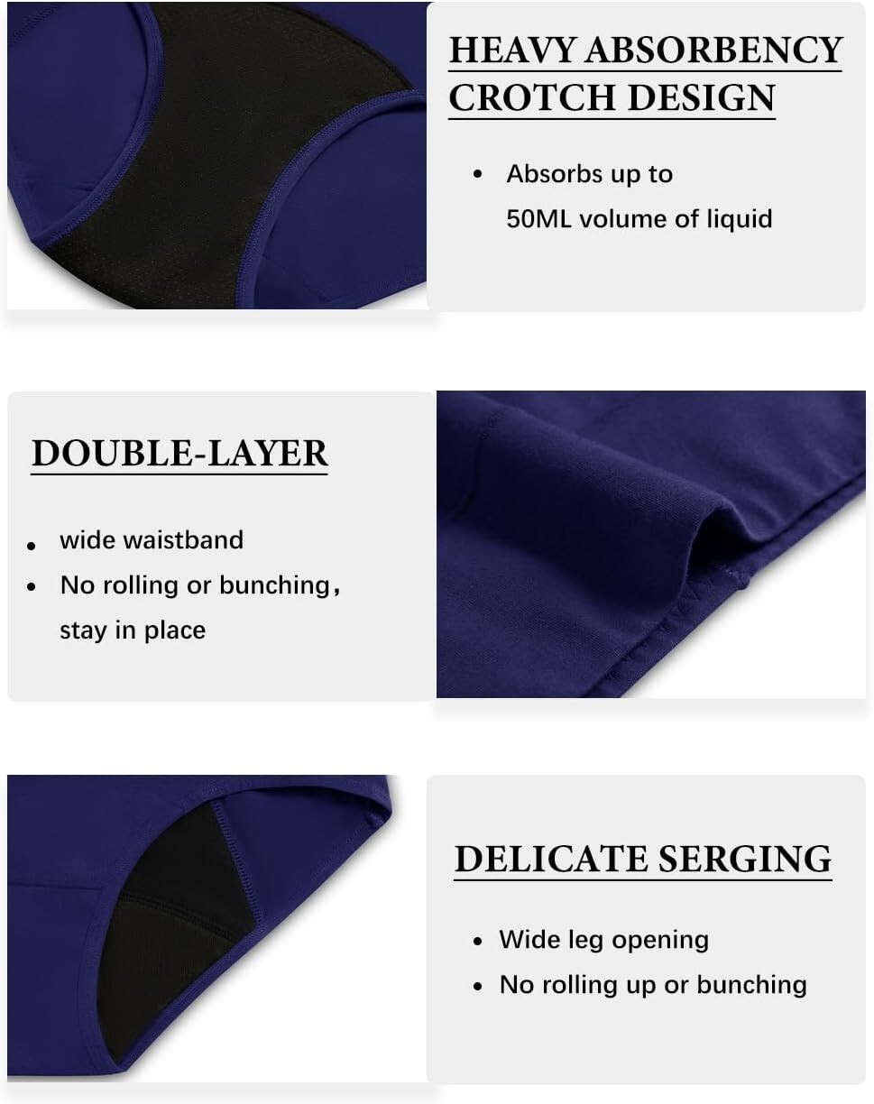 High Waisted Leakproof Period Panties – Comfort & Protection Up to 4 Tampons