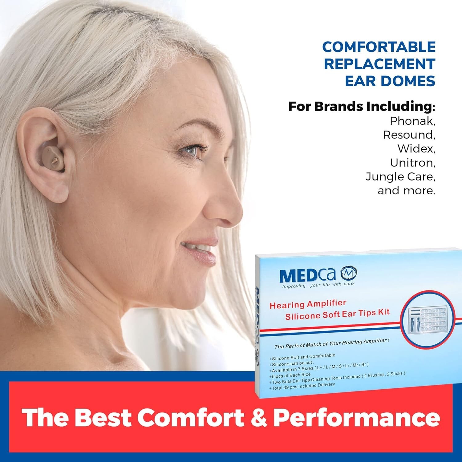 Premium Silicone Hearing Aid Domes – Quick-Fit Ear Tips in All Sizes – 39 Pieces