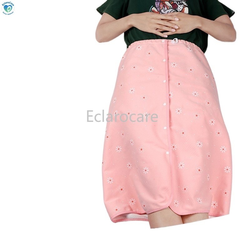 1PC Diaper Skirt Washable Cotton Cloth Wearable Incontinence Bed Pad for Adults