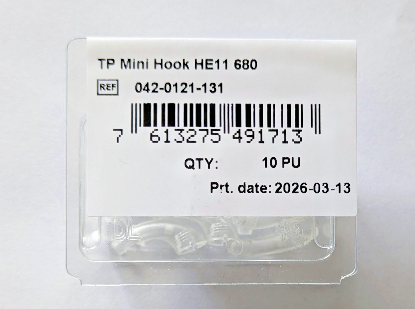 NEW Genuine Phonak/Unitron TP Mini Hook HE11 680 10 Pack REF 042-0121-131