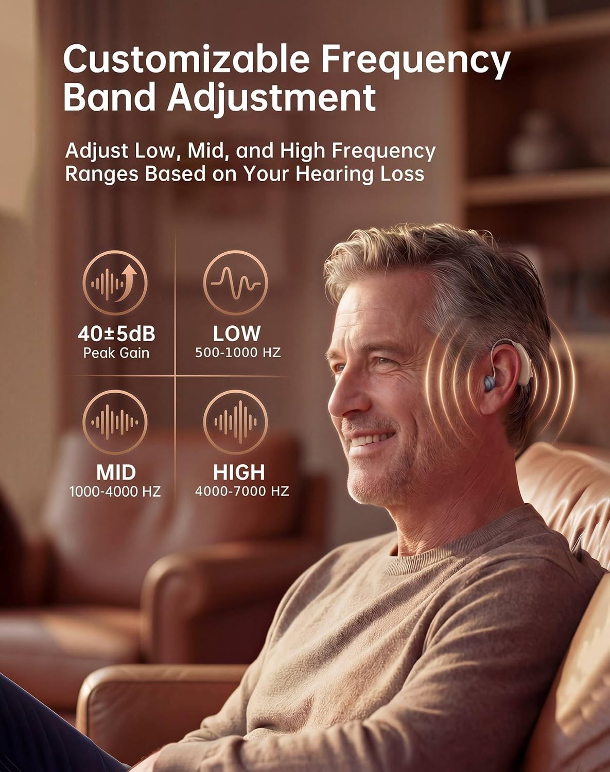HighPower Bluetooth RechargeableHearing Aids For Seniors Fit Severe HearingLoss